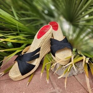 CHRISTIAN LOUBOUTIN wedge espadrilles with‎ bow accent